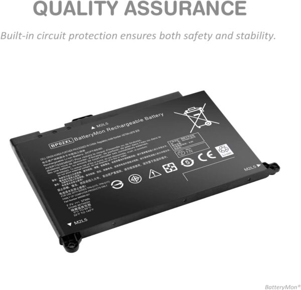 BP02XL - Laptop Battery for HP Pavilion 15-AU000 15-au010wm 15-au018wm 15-au020wm 15-au030wm, Pavilion 15-AW000 15-aw100 15-aw002nv 15-aw007cy 15-aw010na 15-aw022nd 15-aw053nr 15-aw054na - Image 3