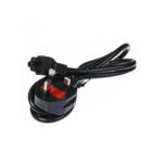 Generic Generic Laptop Power Flower Cable Fused UK 3 Pin Plug - Black