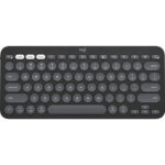 Logitech Pebble Keys 2 K380s Multi-Device Bluetooth Wireless Keyboard with Customisable Shortcuts - Tonal Graphite